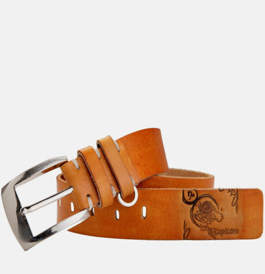 46% OFF on 99cells Men, Women Casual Tan Genuine Leather Belt Tan
