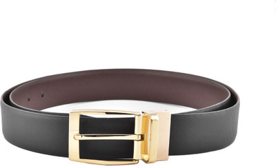 75% OFF on Buckleup Men Formal Black Genuine Leather Reversible Belt Black