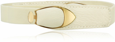 61% OFF on Calvino Girls Casual, Evening/Party White Artificial Leather Belt White