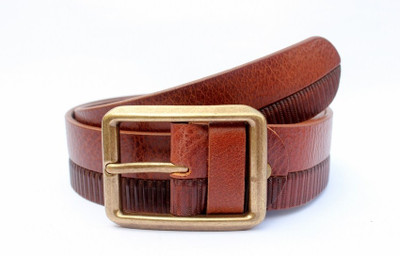 60% OFF on Tops Men, Women Casual Brown Genuine Leather Belt Brown