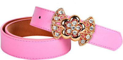 60% OFF on Vivaa Women Casual Pink Artificial Leather Belt Pink