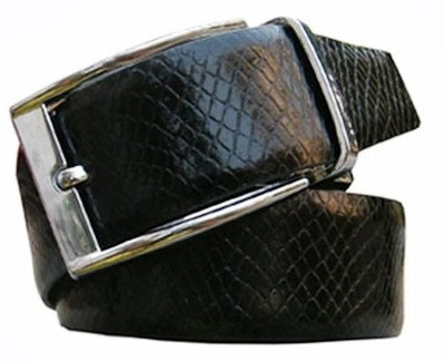 45% OFF on Winsome Deal Men Formal Black Genuine Leather Reversible Belt Black