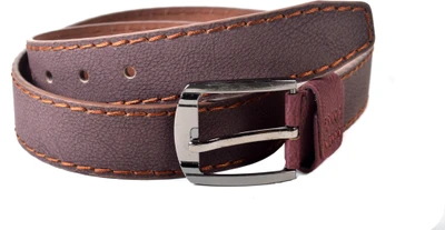 60% OFF on Drakemen Men Casual, Formal Brown Genuine Leather Belt Brown