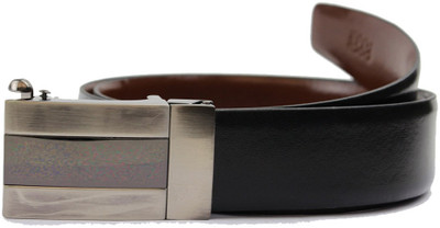 Doc & Mark Men Formal Brown, Black Genuine Leather Reversible Belt Brown, Black