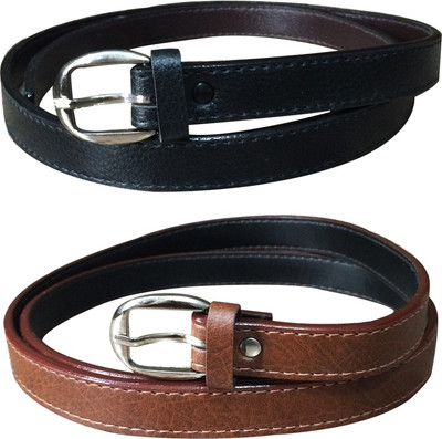 Verceys Women Casual Black, Tan, Brown Artificial Leather Belt Black, Tan, Brown