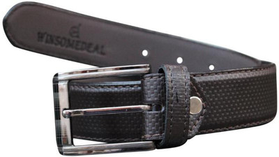 63% OFF on Winsome Deal Men Formal, Casual Brown Artificial Leather Belt Brown