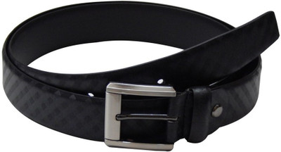 43% OFF on Navaksha Men Formal Black Genuine Leather Belt Black