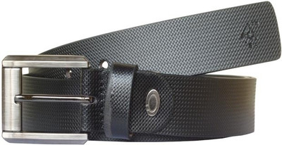 74% OFF on Sondagar Arts Men Formal Black Genuine Leather Belt Black