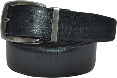 HideCraft Men Formal Black Genuine Leather Reversible Belt Blk