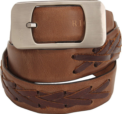 65% OFF on Rigado Men Formal Brown Genuine Leather Belt LB513Brown