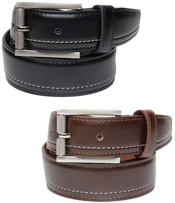 33% OFF on Walletsnbags Men, Boys Formal Black, Brown Genuine Leather, Genuine Leather Belt BLKBR- 42