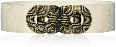 60% OFF on Calvino Women Casual, Formal White Artificial Leather Belt White