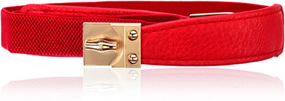 61% OFF on Calvino Girls Casual, Evening/Party Red Artificial Leather Belt Red