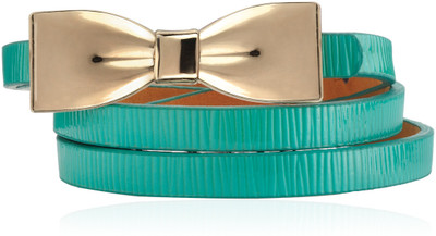 59% OFF on Calvino Girls Casual, Evening/Party Blue Artificial Leather Belt Turquoise