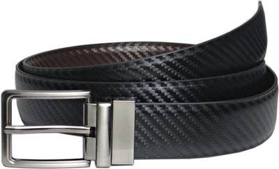 57% OFF on Abhinavs Men Formal, Casual Black, Brown Genuine Leather Reversible Belt BLACKBROWN1