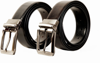 60% OFF on Scharf Men Formal Black, Brown Genuine Leather Reversible Belt Black 96