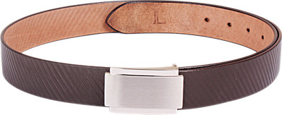55% OFF on Ligans NY Men Formal, Casual Brown Genuine Leather Belt Brown