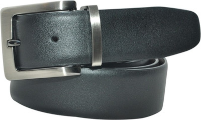 HideCraft Men Formal Black Genuine Leather Reversible Belt Blk