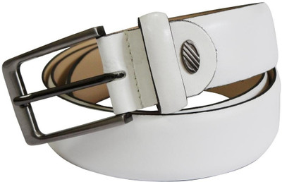 61% OFF on Midas Men Formal White Genuine Leather Belt White