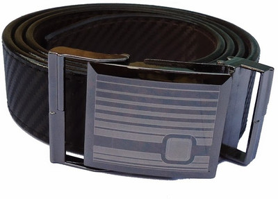 87% OFF on MMS Men Semi-formal Black Synthetic Belt Black