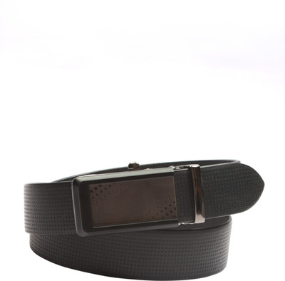 55% OFF on Ligans NY Men Formal, Casual Black Genuine Leather Belt Black, Matt