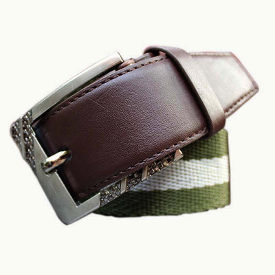63% OFF on Winsome Deal Men Casual Green Canvas Belt Green
