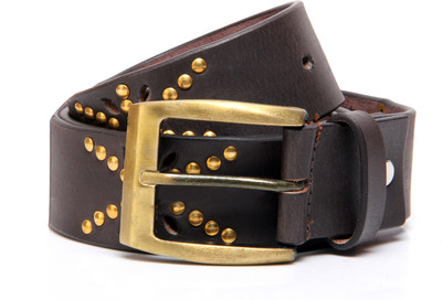 55% OFF on Ligans NY Men Casual, Evening, Party Brown Genuine Leather Belt Brown