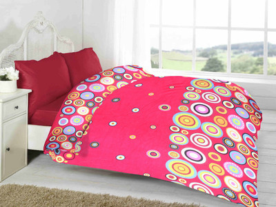 Fabutex Geometric Double Fleece Blanket Red, 1 Fleece Blanket