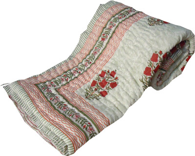 41% OFF on Jaipur Art and Craft Floral Double Top Sheet