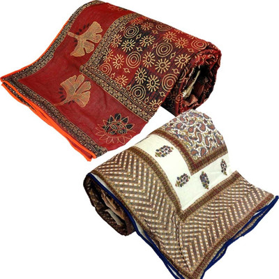 25% OFF on Jaipur Raga Floral Double Top Sheet