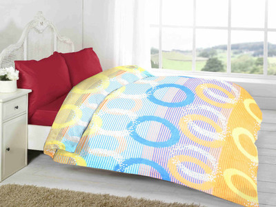 Fabutex Geometric Double Blanket Multi-colored Fleece Blanket, 1 Fleece Blanket