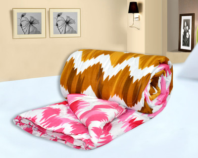 24% OFF on Salona Bichona Striped Single Quilt & Comforter