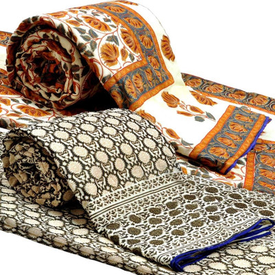 25% OFF on Jaipur Raga Floral Double Top Sheet