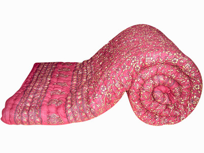 49% OFF on Vivid Rajasthan Floral Double Quilt & Comforter