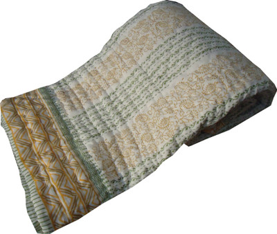 41% OFF on Jaipur Art and Craft Floral Double Top Sheet