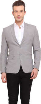Ennoble Solid Single Breasted Casual Men's Blazer - BZRED7CN5DZNG48D