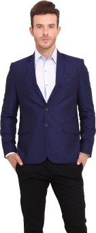 Ennoble Solid Single Breasted Casual Men's Blazer - BZRED7CNJCXPZYZC