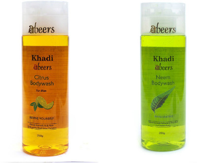Abeers Khadi Citrus & Neem Bodywash - 250 ML each (Pack of two)