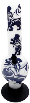 28% OFF on Little Goa Lion Graphic White Single Bowl Acrylic Bong-12 inch Bong 28% OFF on Little Goa Lion Graphic White Single Bowl Acrylic Bong-12 inch Bong