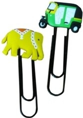 The Bombay Store Rickshaw & Elephant Bookmark and Clip Bookmark The Bombay Store Rickshaw & Elephant Bookmark and Clip Bookmark
