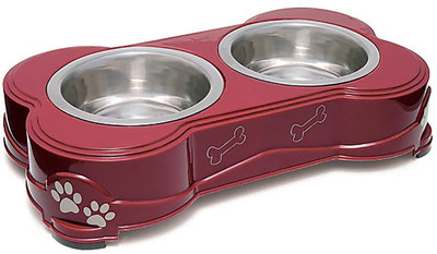 Heureux Elegent Diner Stainless Steel Bowl Red, Pack of 2 Heureux Elegent Diner Stainless Steel Bowl Red, Pack of 2