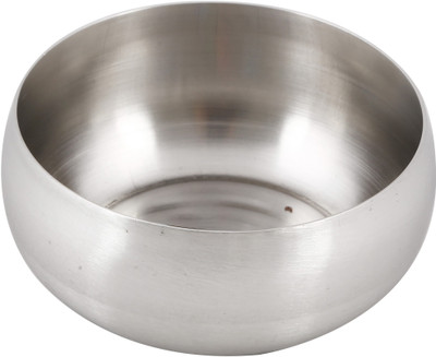 45% OFF on Lime Vati Bulging Matt 03 Stainless Steel Bowl Silver, Pack of 1