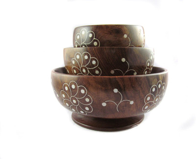 33% OFF on Pindia Elegant & Beautiful Flower Design Wooden, Brass Bowl Set Brown, White, Pack of 3 33% OFF on Pindia Elegant & Beautiful Flower Design Wooden, Brass Bowl Set Brown, White, Pack of 3