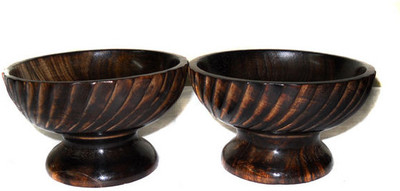 20% OFF on Crafts Paradise Hand Carved side stripe design Wooden Bowl Set Brown, Pack of 2 20% OFF on Crafts Paradise Hand Carved side stripe design Wooden Bowl Set Brown, Pack of 2