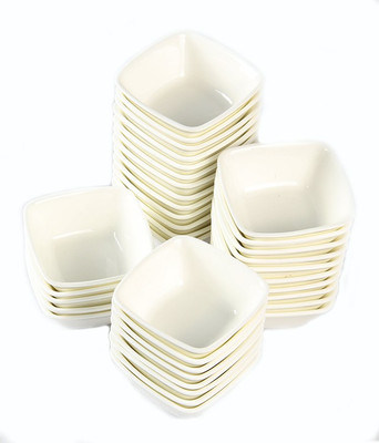 55% OFF on Cynopal Snack Dish Porcelain Bowl Set White, Pack of 36