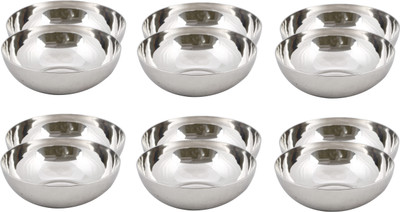 29% OFF on Ndura Raj Vati 01 Stainless Steel Bowl Set Silver, Pack of 12 29% OFF on Ndura Raj Vati 01 Stainless Steel Bowl Set Silver, Pack of 12