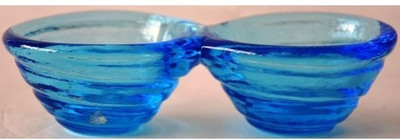 Studio Blanc Serving Glass Bowl Set Blue, Pack of 2