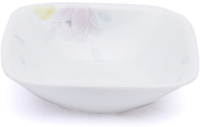 15% OFF on Corelle Square Round Elegant City 6 Pcs Veg./Des. Glass Bowl Set White, Yellow, Pink, Pack of 6