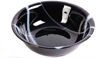 Precious Black Salad 26cm. Glass Bowl Clear, Pack of 1 Precious Black Salad 26cm. Glass Bowl Clear, Pack of 1