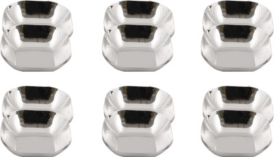 29% OFF on Lime Stainless Steel Bowl Set Silver, Pack of 12